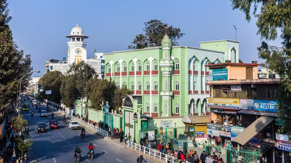 The historic Clock Tower in the busy old market area of Ludhiana